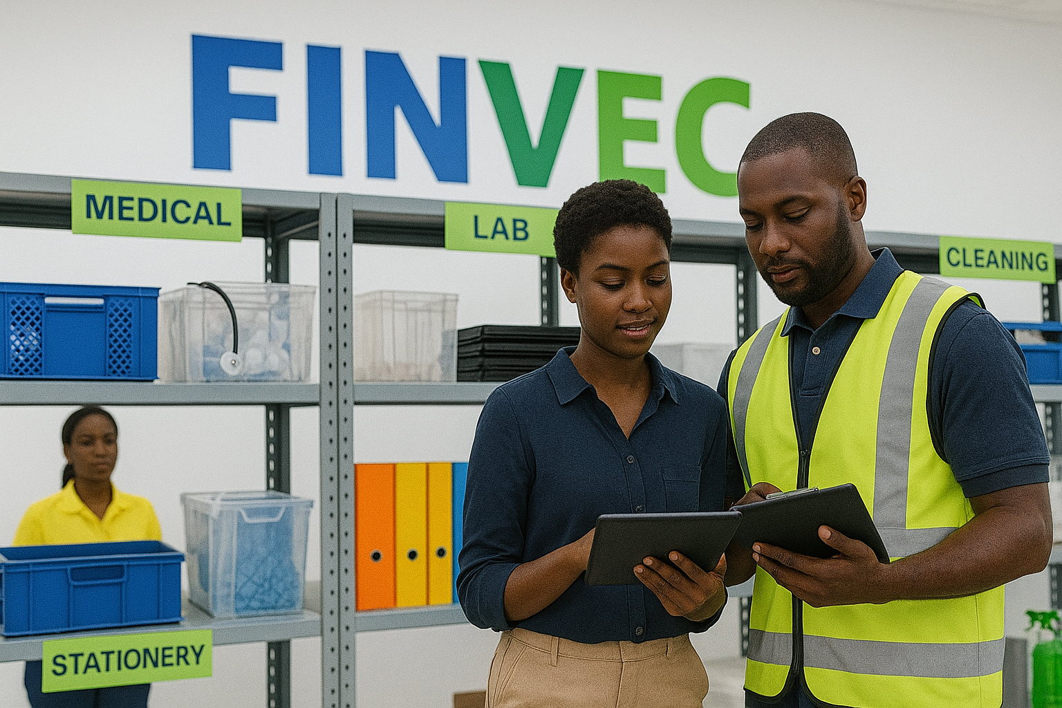 Finvec warehouse team preparing orders